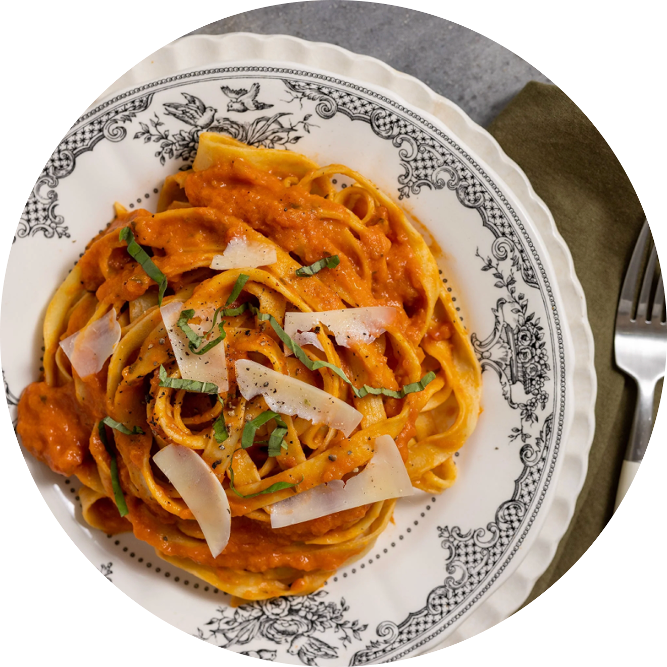 Homemade Pasta Noodles with Vodka Sauce