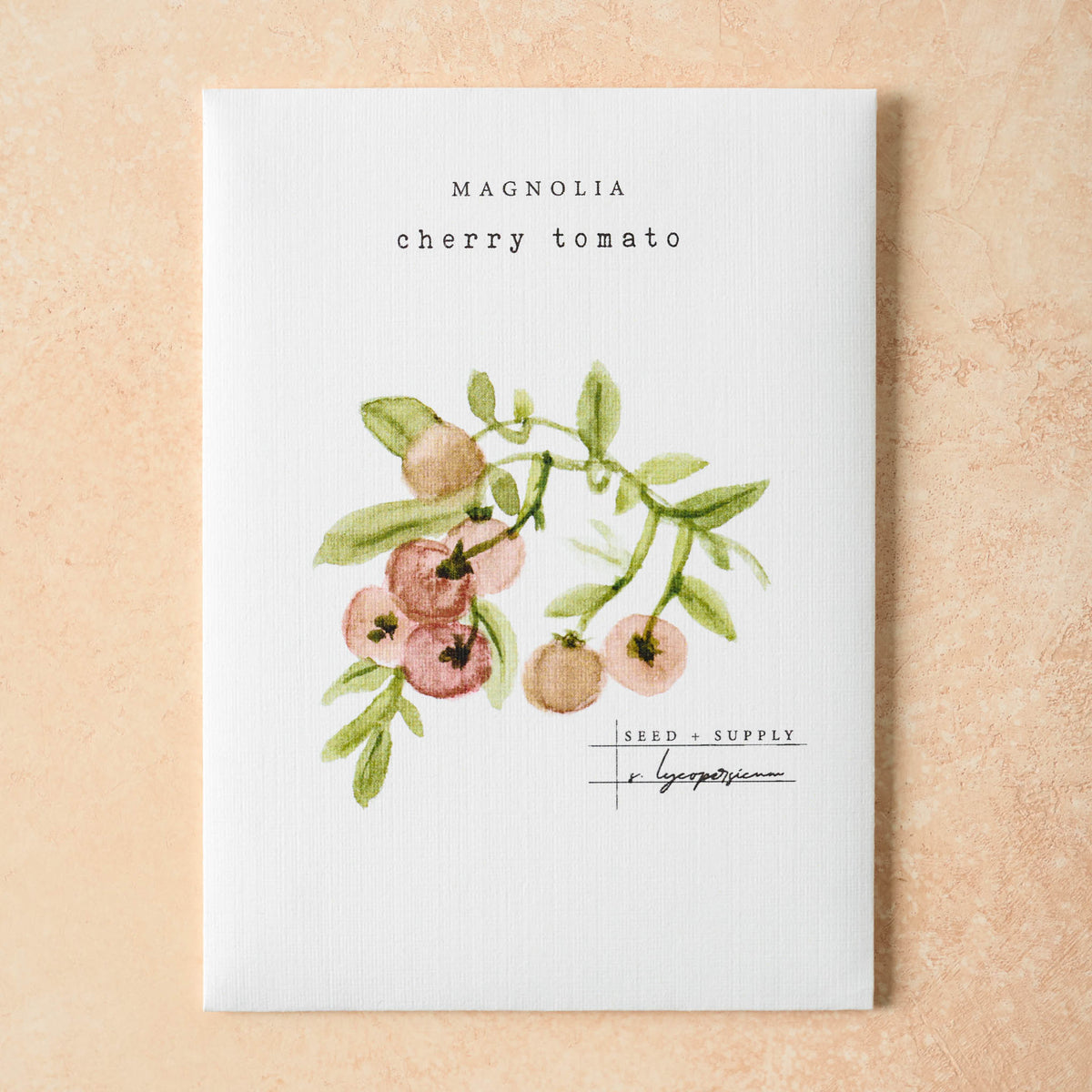 Watercolor Magnolia Seeds cherry tomato