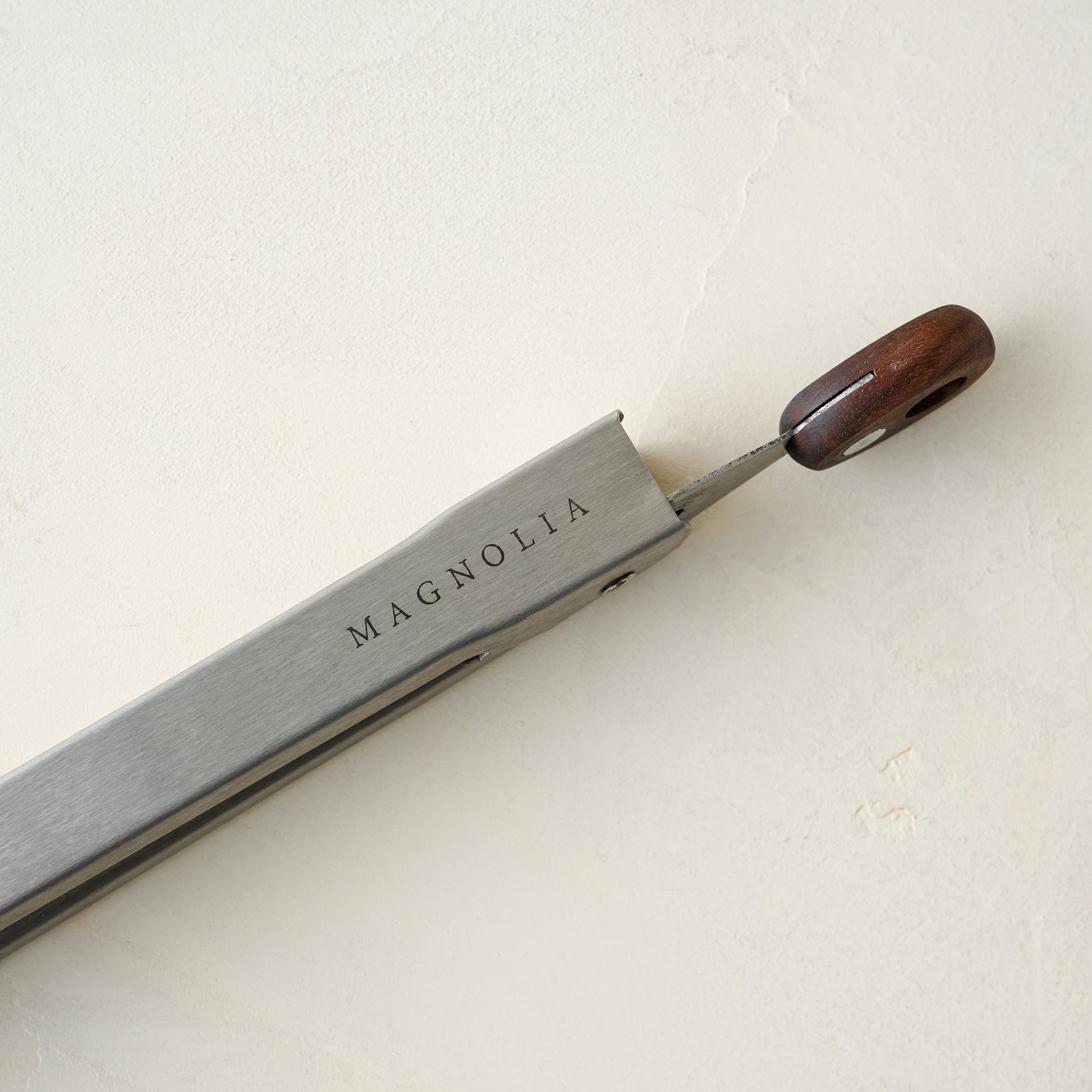 Gristmill Collection Walnut Tip Salad Tosser magnolia logo on handle