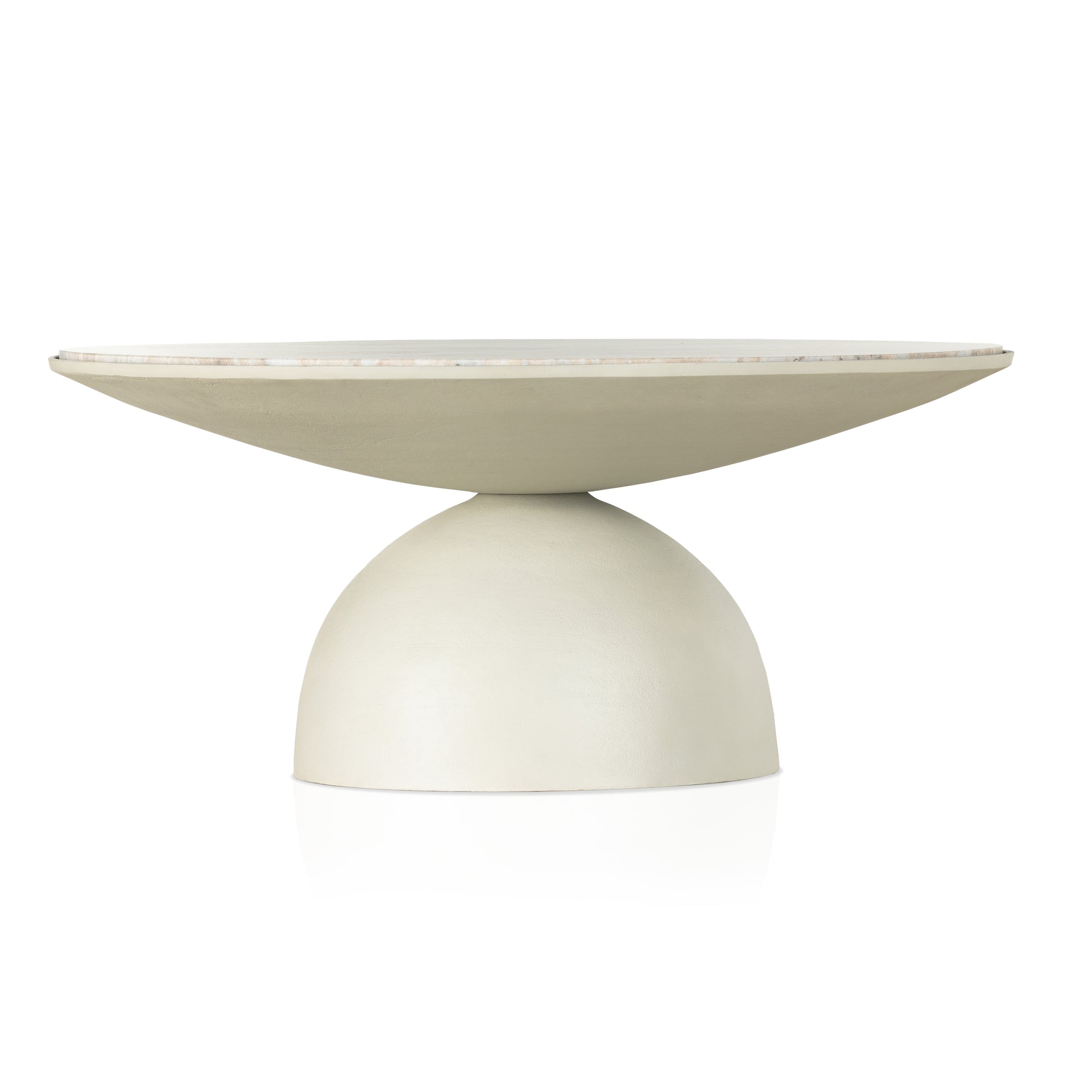 August Coffee Table in Textured White Matte