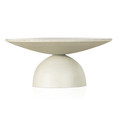 August Coffee Table in Textured White Matte