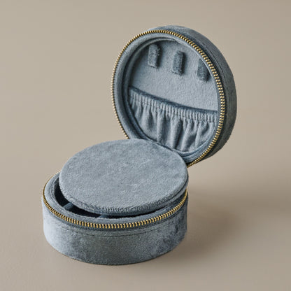 Velvet Stone Jewelry Travel Case zipped open