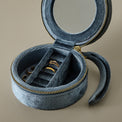 Velvet Stone Jewelry Travel Case with jewlery placed inside