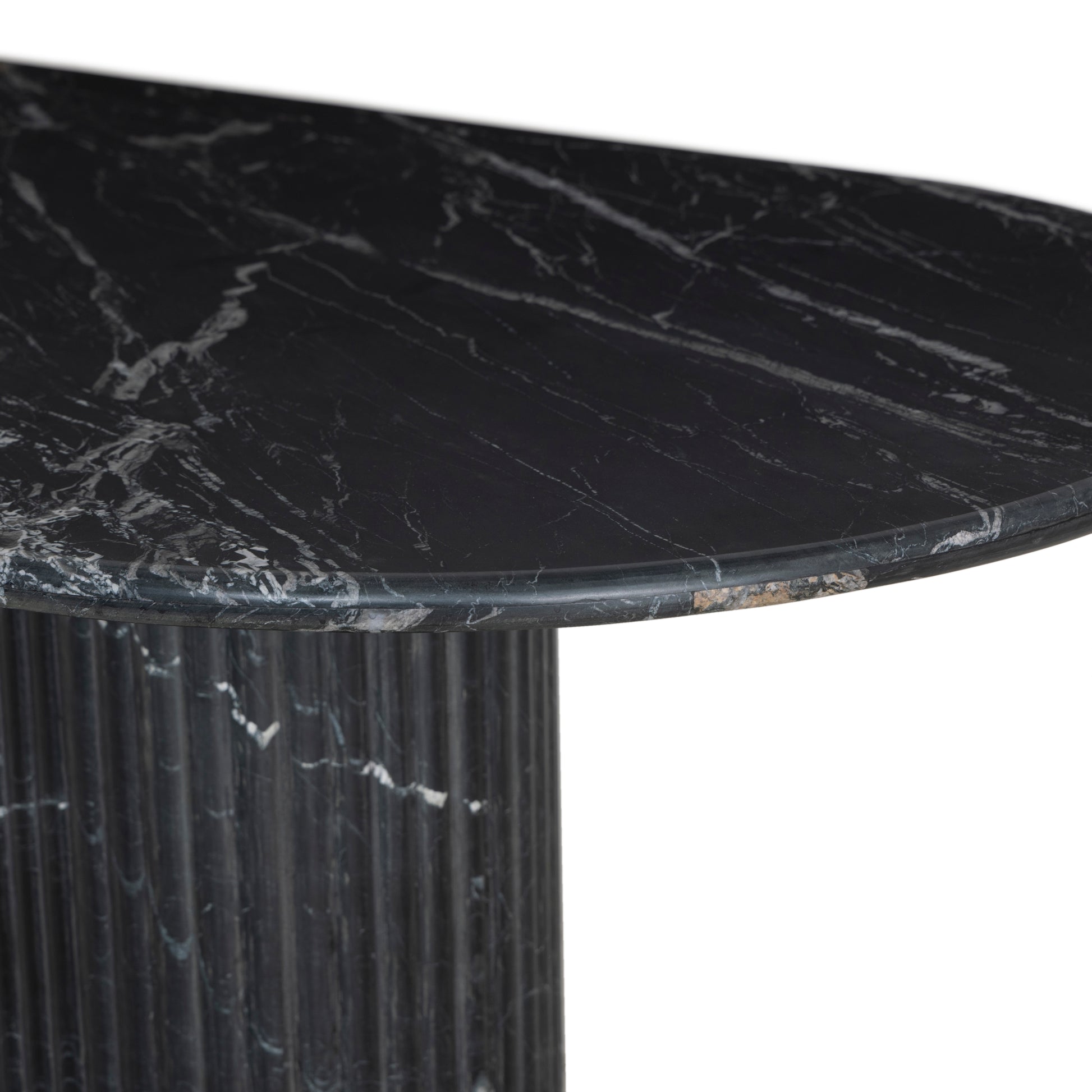 Deco Dining Table - Black Marble top up close