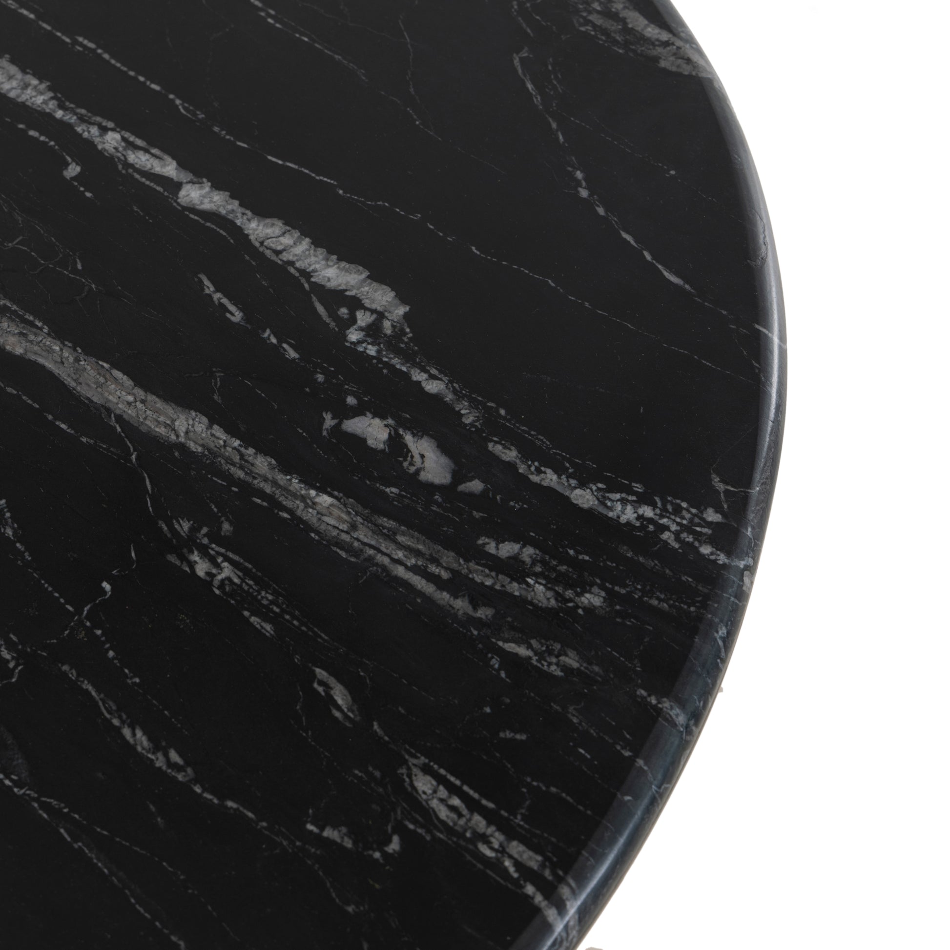 Deco Dining Table - Black Marble top up close