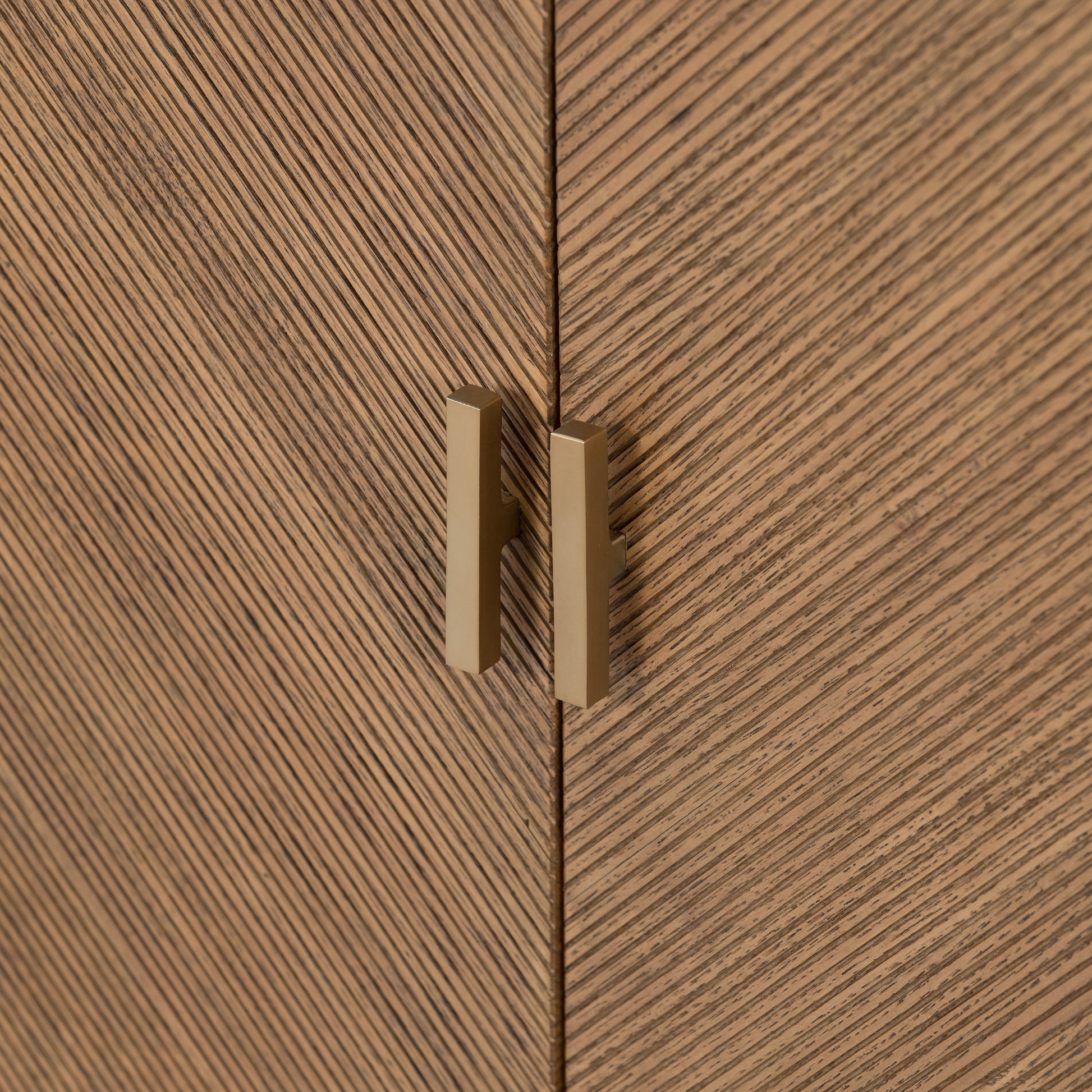 Dawn Sideboard in Natural Ash hardware up close