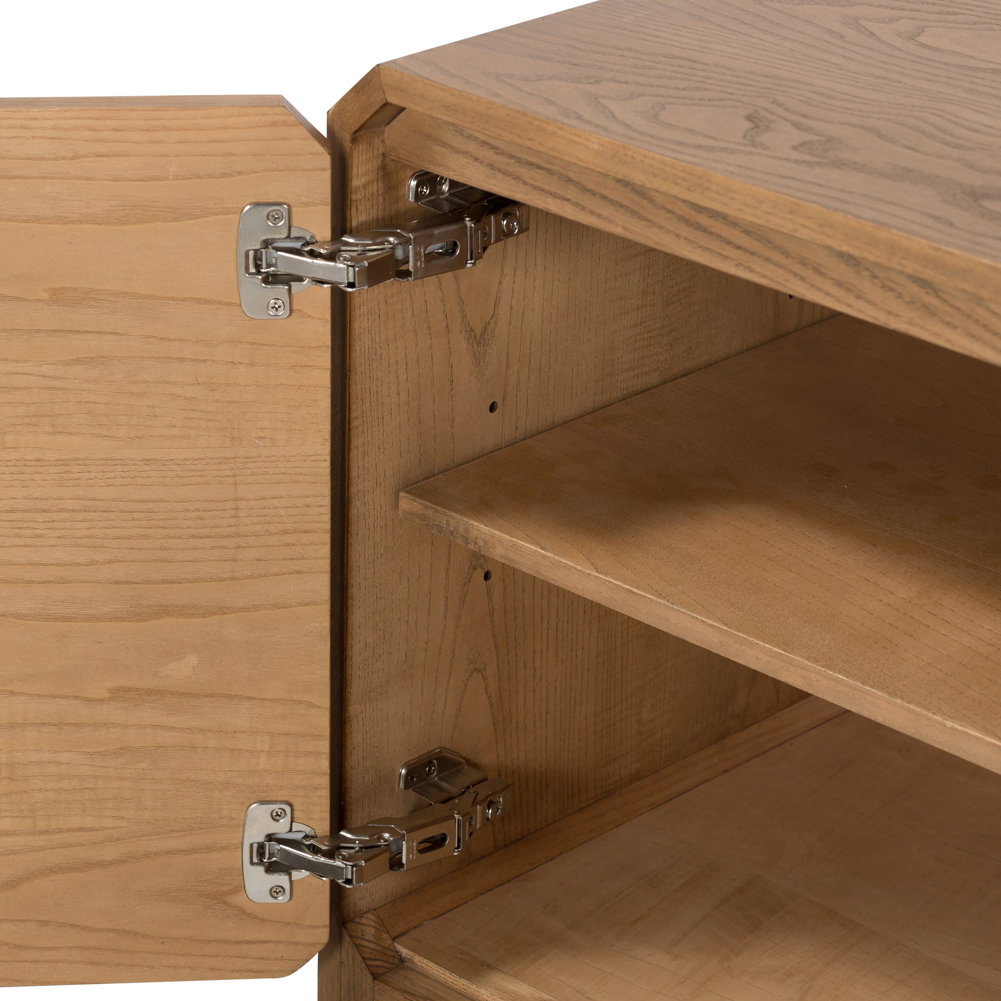Dawn Sideboard in Natural Ash shown with door open up close