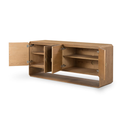 Dawn Sideboard in Natural Ash shown with doors open