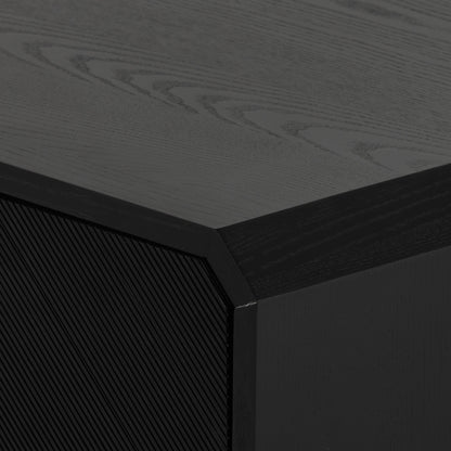 Dawn Sideboard in Black Ash corner up close