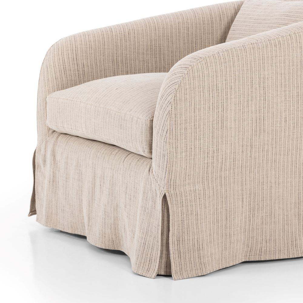 Harris Slipcovered Swivel Chair