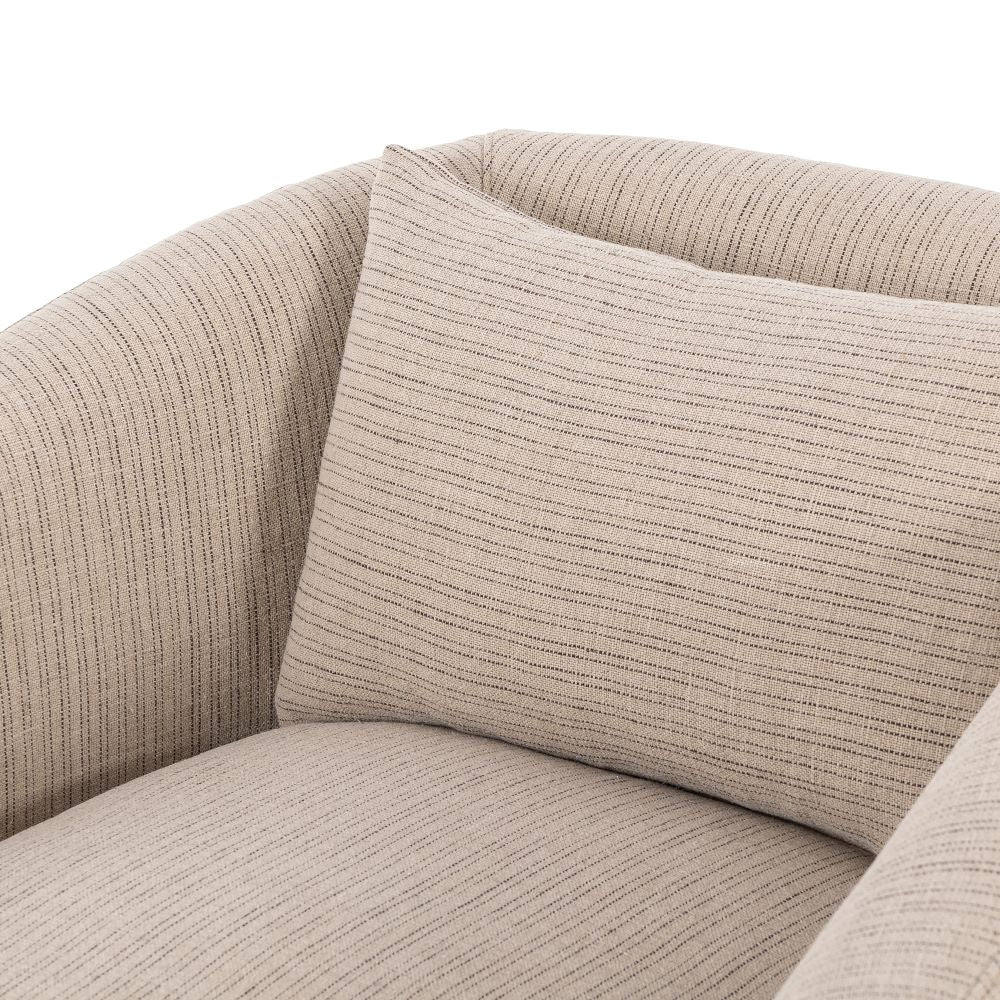 Harris Slipcovered Swivel Chair close up