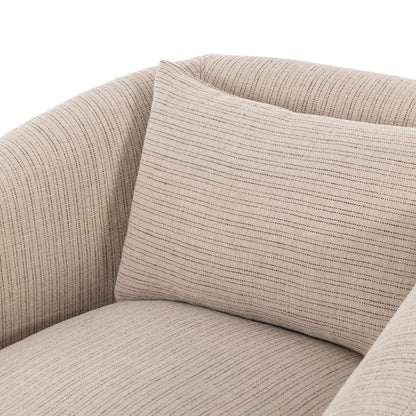 Harris Slipcovered Swivel Chair close up