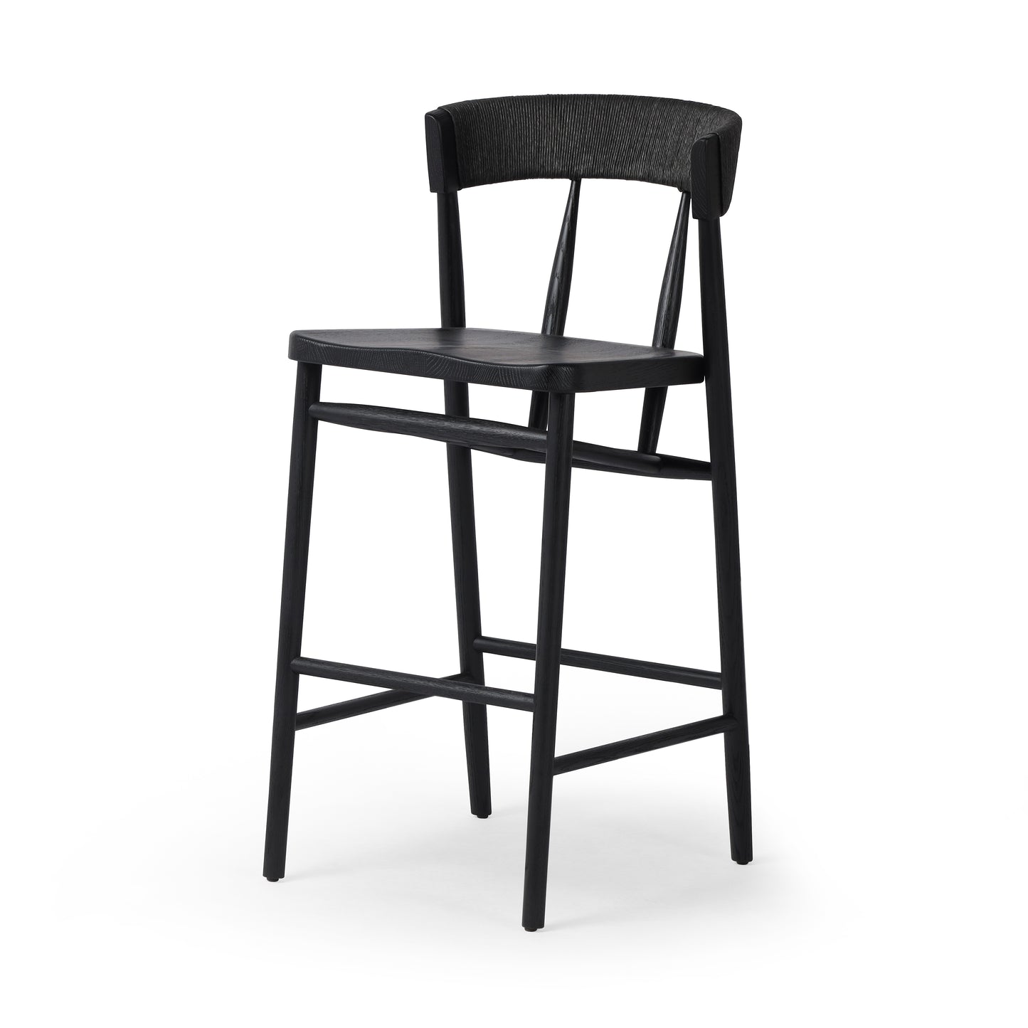 Carter Bar Stool in Black Oak