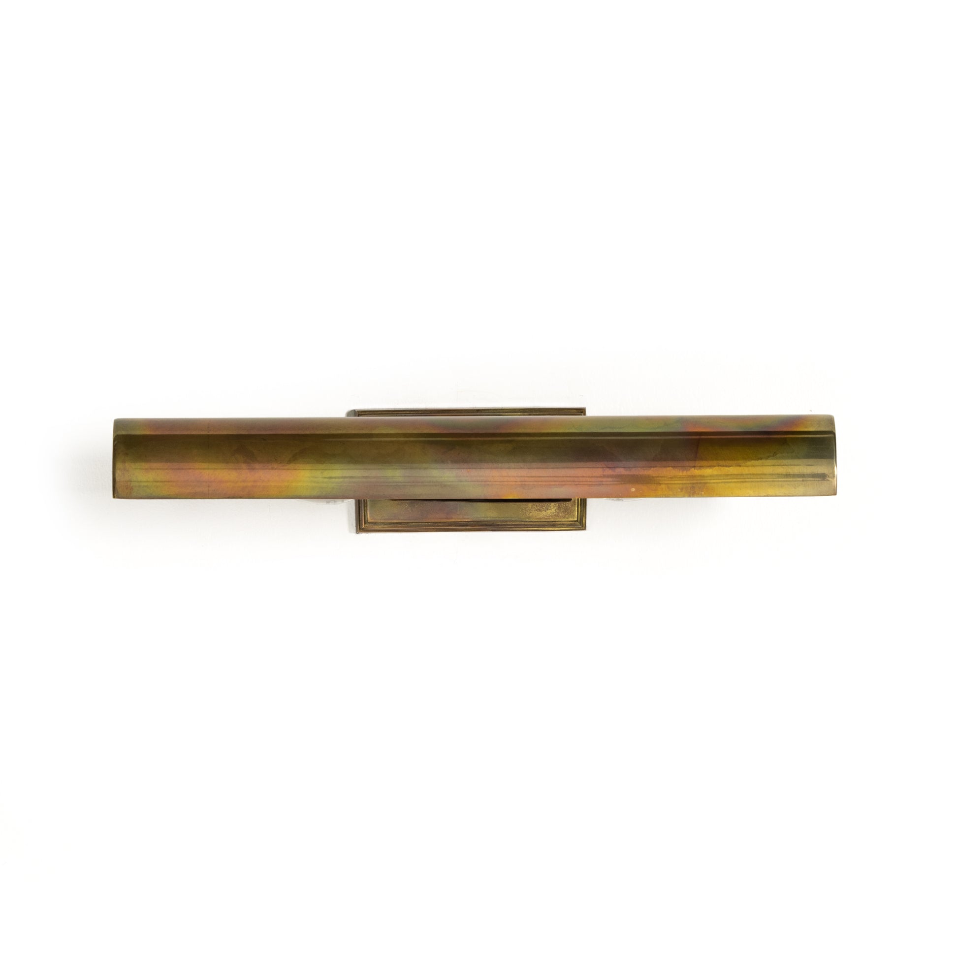 Small Burnt Brass Clementine Picture Light front view