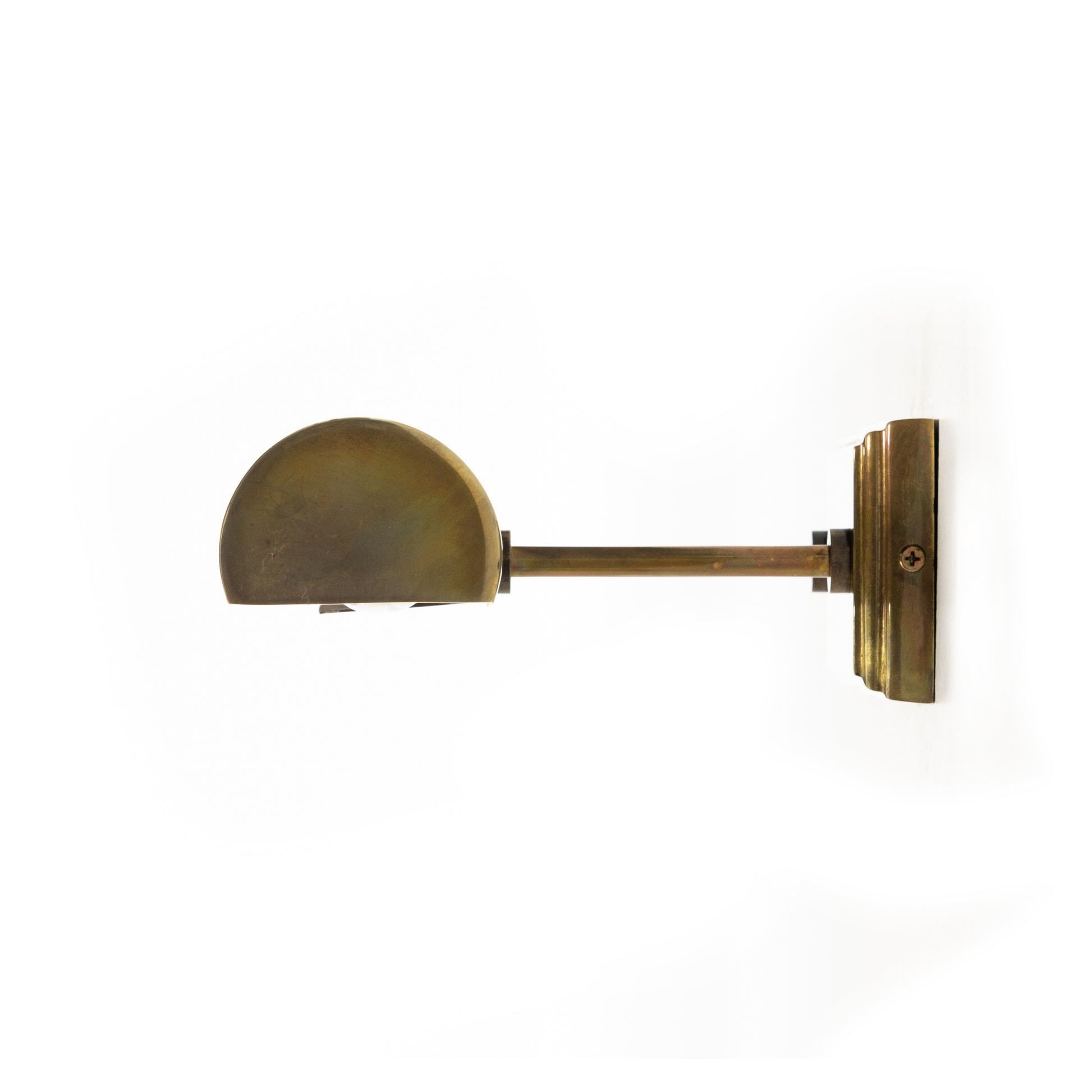Small Burnt Brass Clementine Picture Light side view