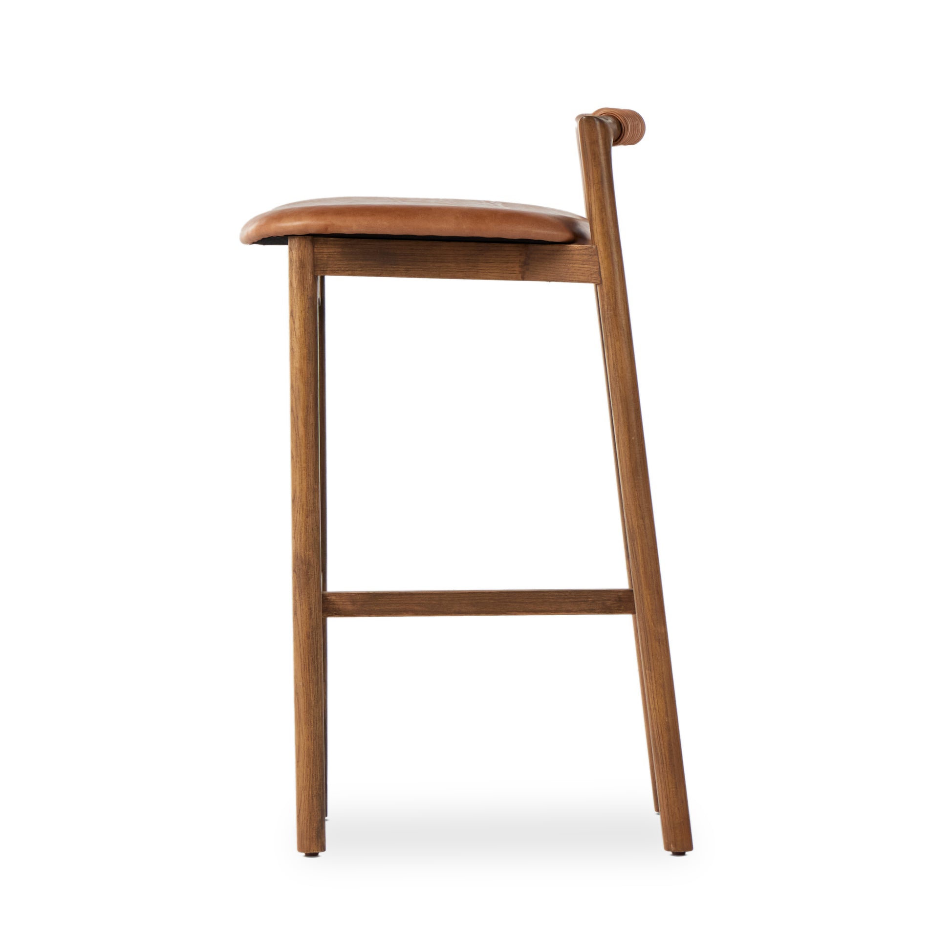 Brandon Bar Stool in Tobacco sideview