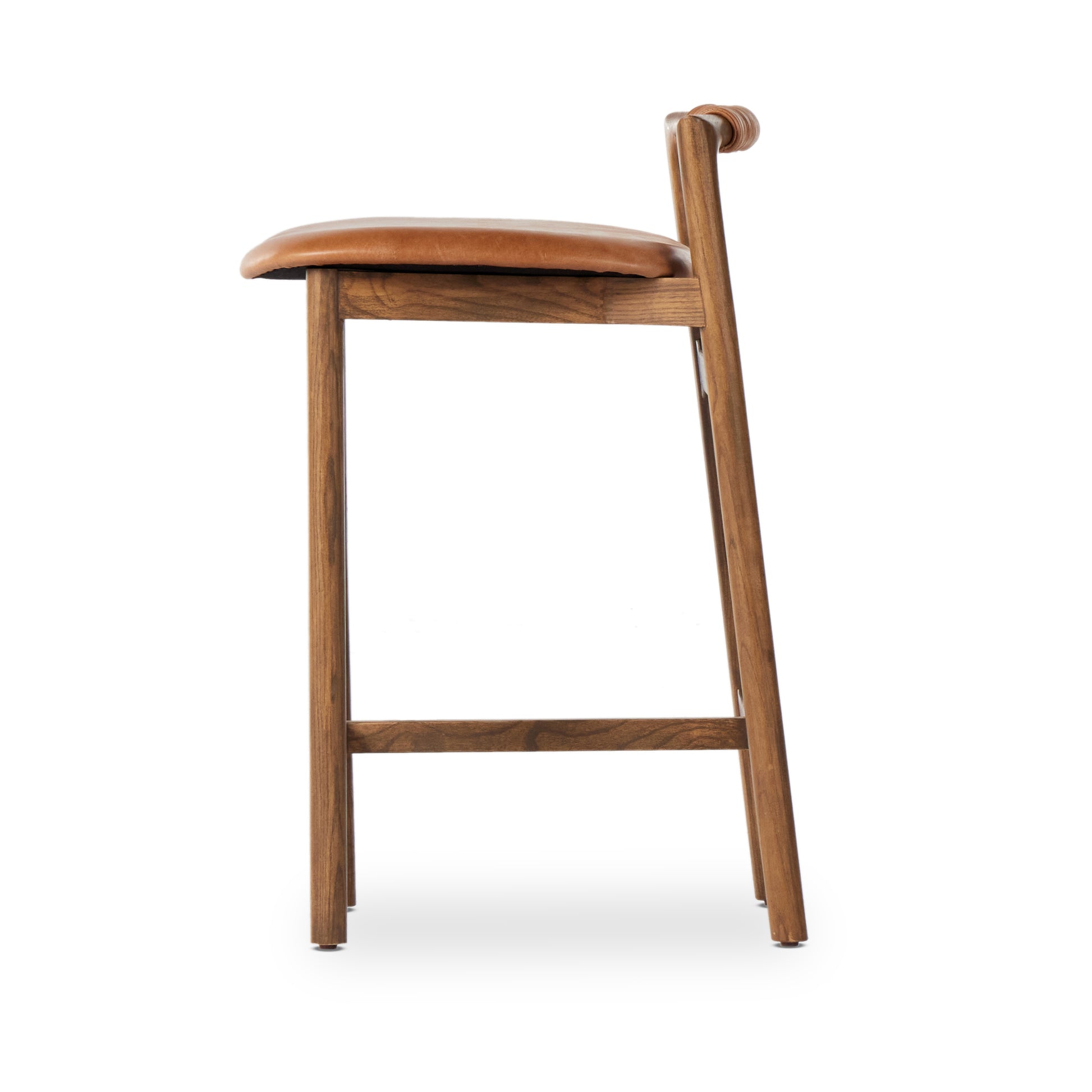 Brandon Counter Stool in Tobacco sideview