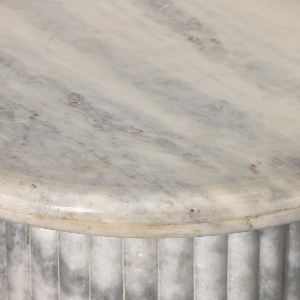 Deco Marble End Table close up of table edge