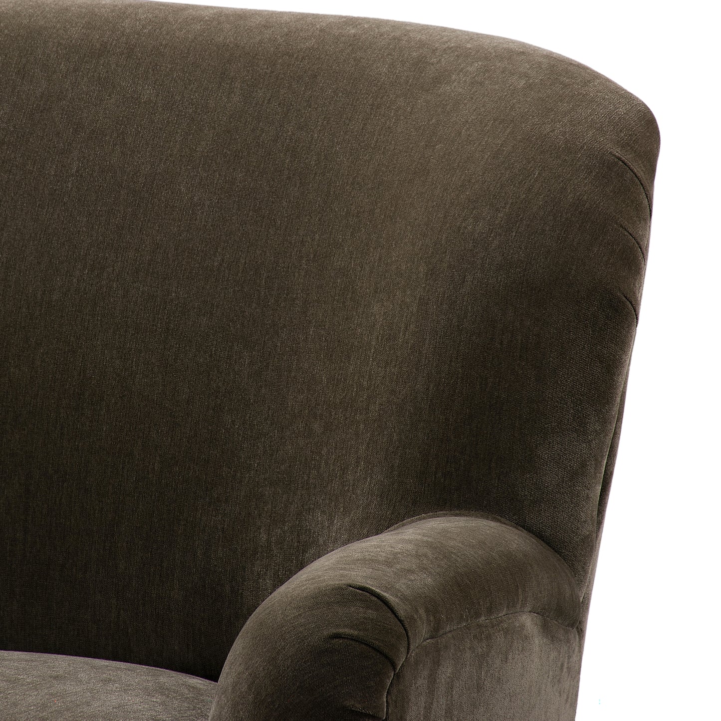 Malmo Olive chaise back seat angled view