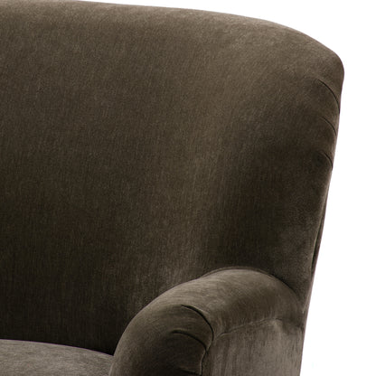 Malmo Olive chaise back seat angled view