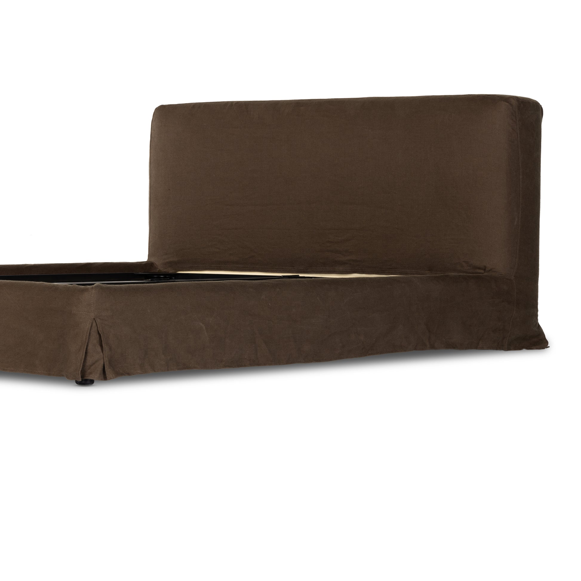 Coffee Carrie Slipcover Bed