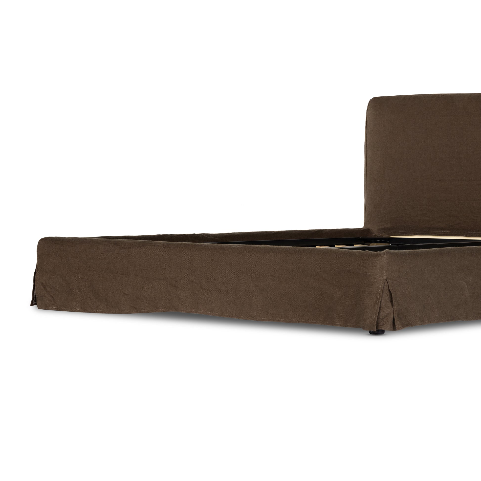 Coffee Carrie Slipcover Bed