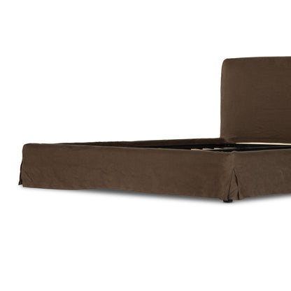 Coffee Carrie Slipcover Bed