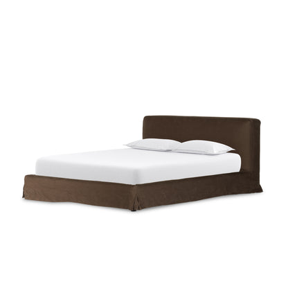 Coffee Carrie Slipcover Bed