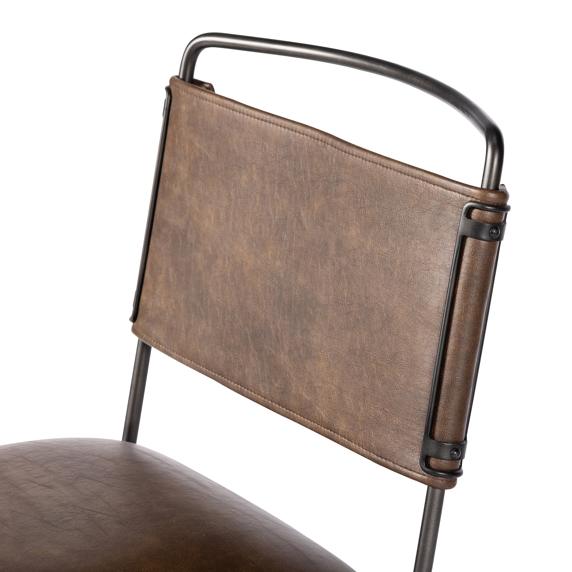 distressed brown Jackson Desk Chair seatback