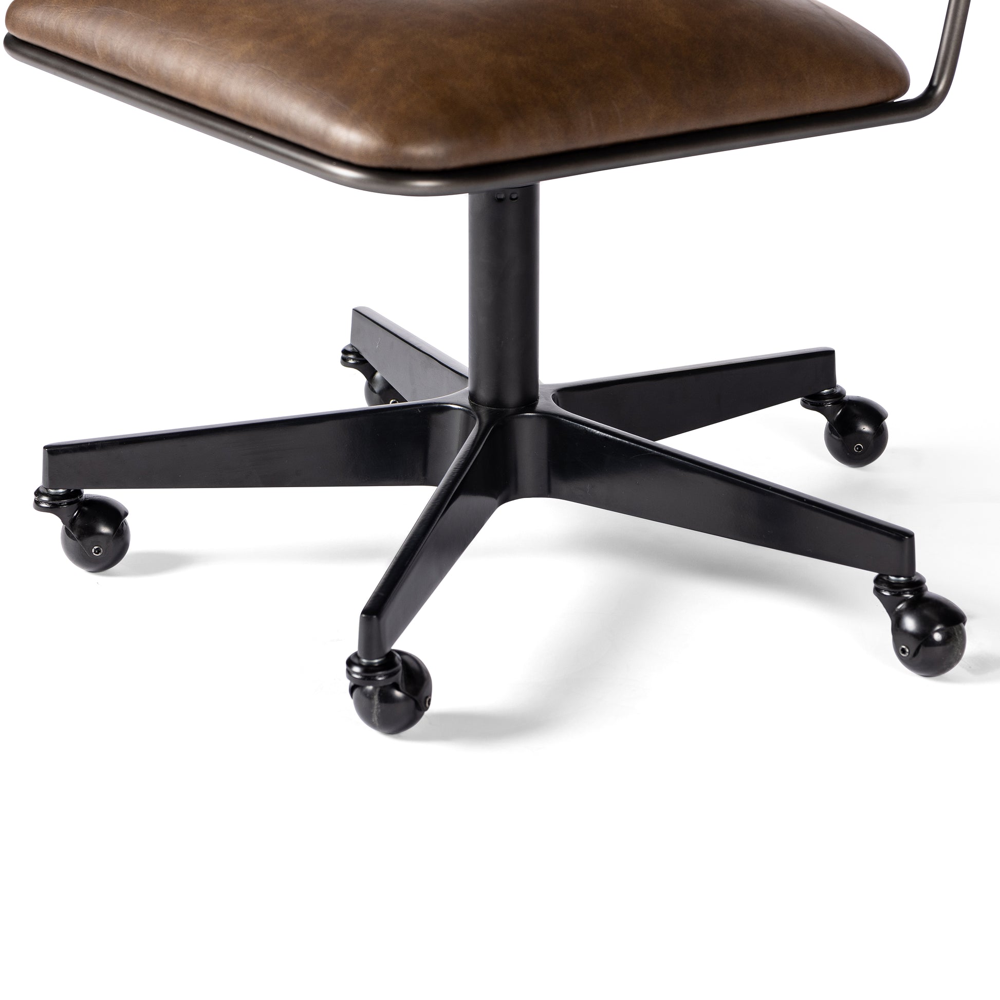 distressed brown Jackson Desk Chair wheels