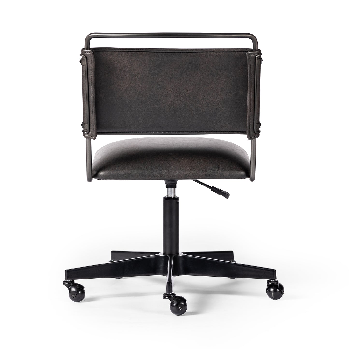 distressed black Jackson Desk Chair back