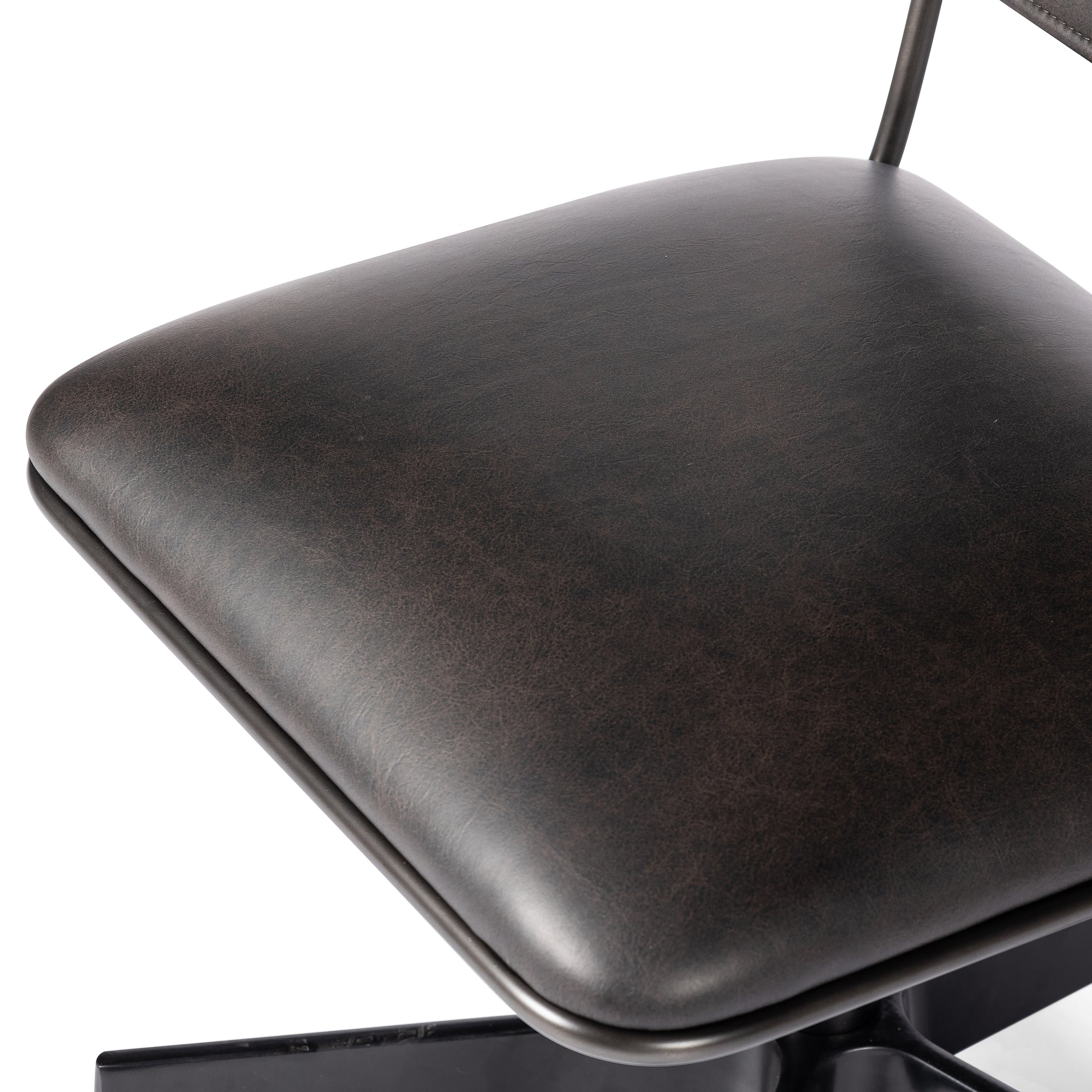 distressed black Jackson Desk Chair seat