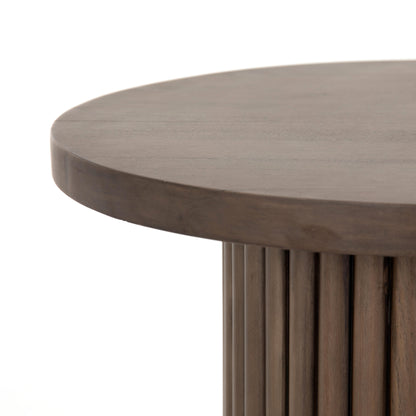 Paulo End Table close up of tabletop and table edge