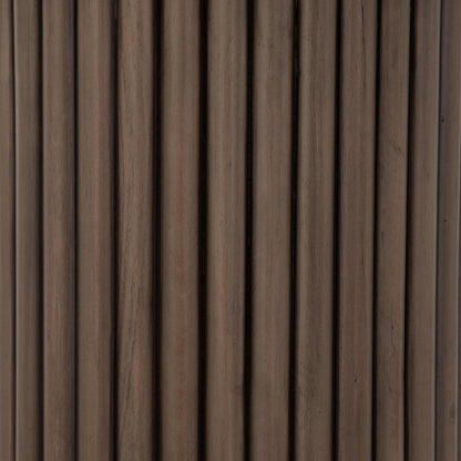 Paulo End Table close up of wood detail on the base of the table