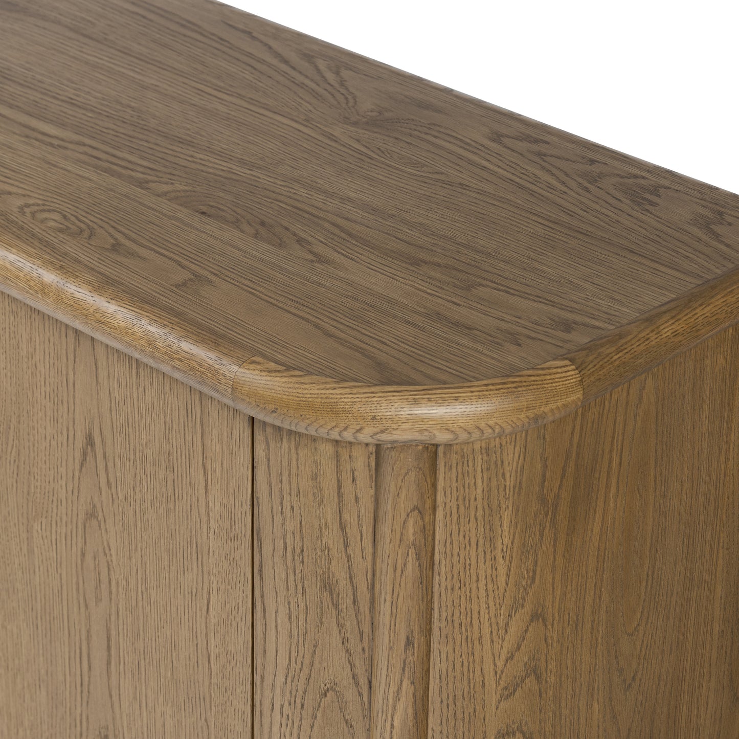 Elodie Sideboard close up of curved detailing on corners