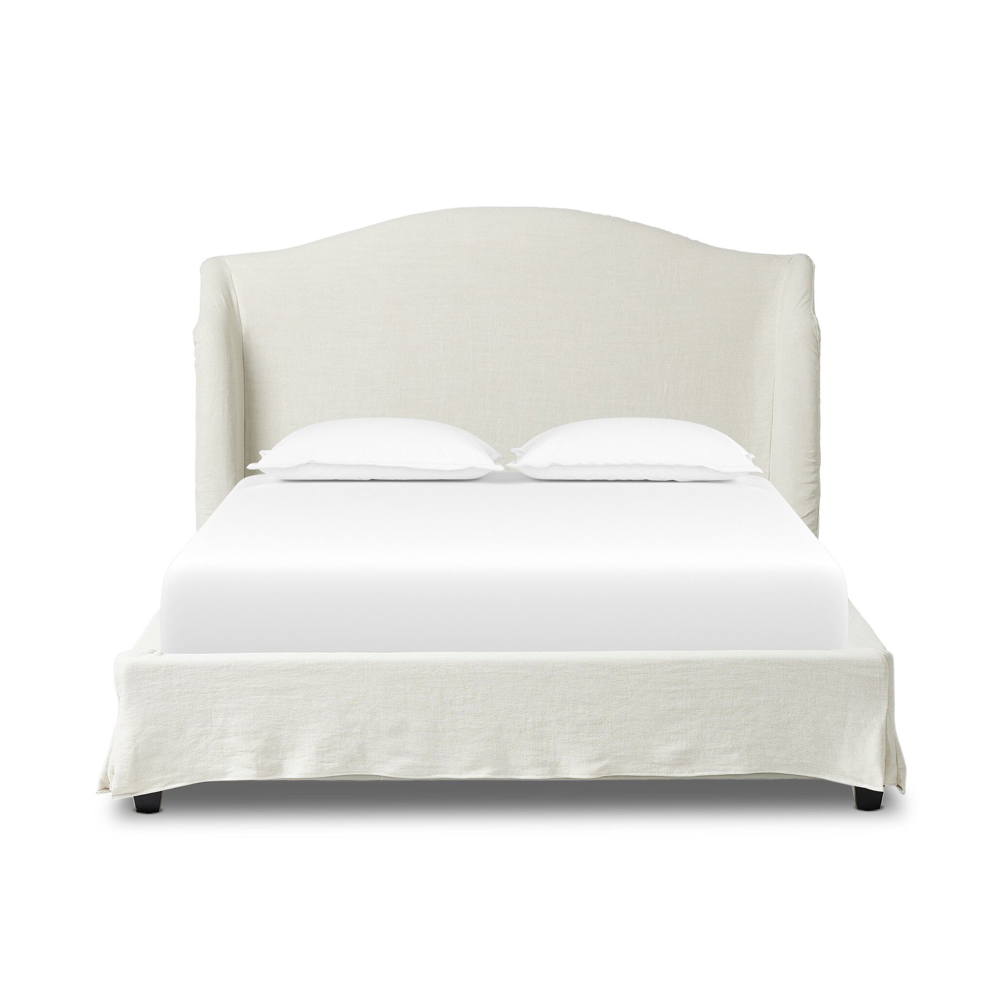 Blythe Slipcover Bed in broadway mist from front