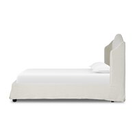 Blythe Slipcover Bed in broadway mist from side