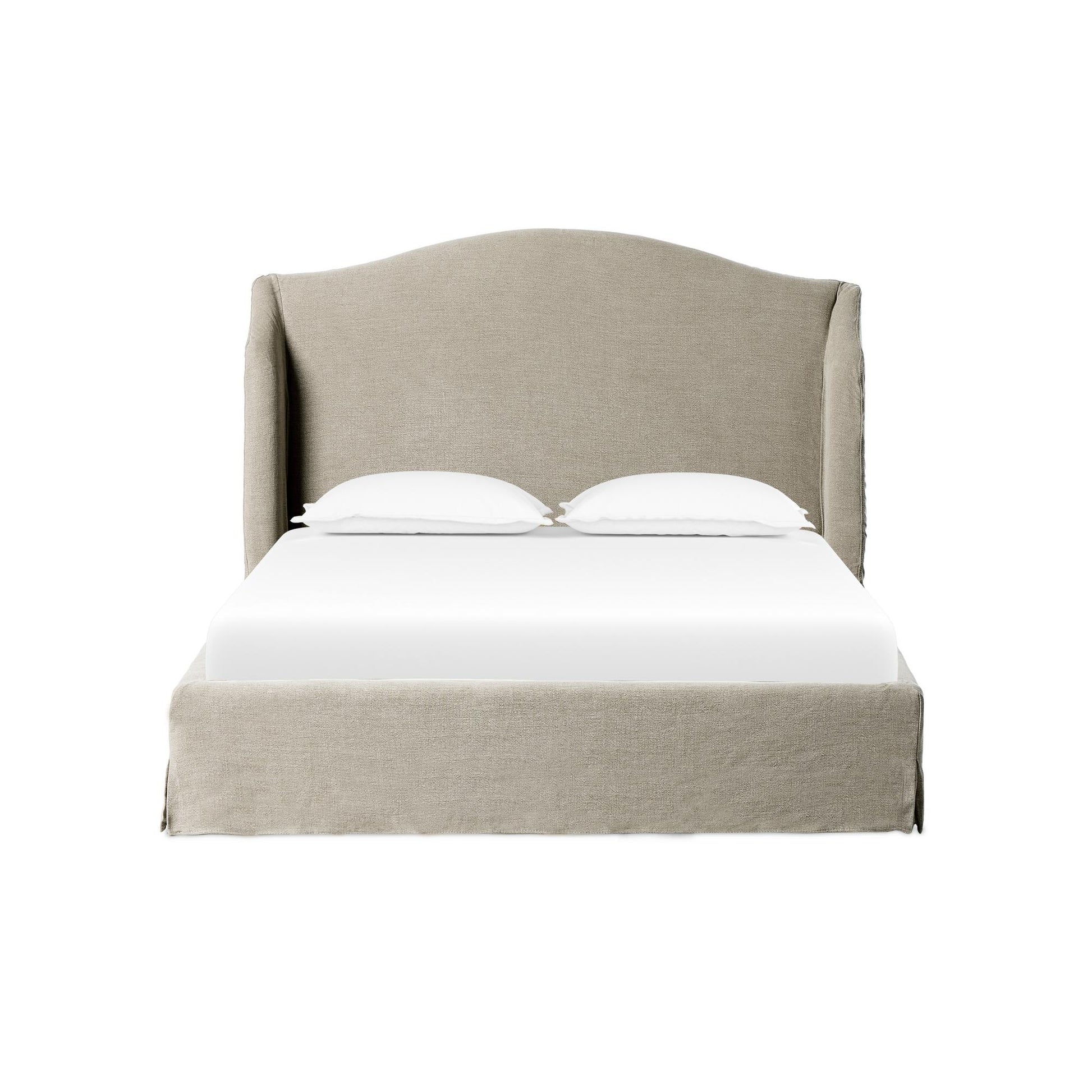 Blythe Slipcover Bed broadway stone front view