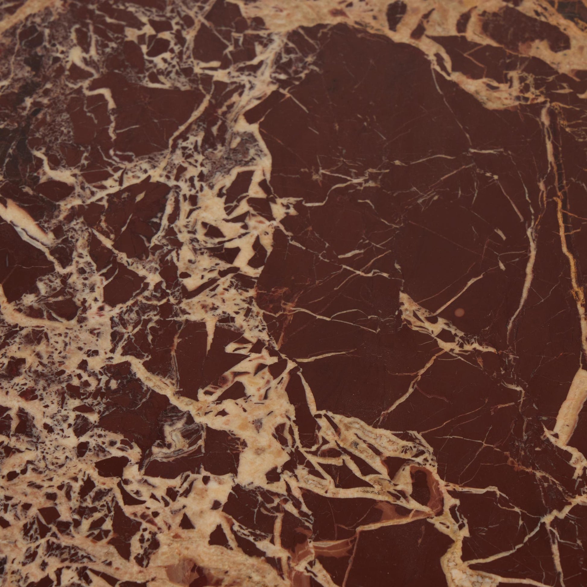 Aurora Marble Nesting Coffee Table  in merlot  close up