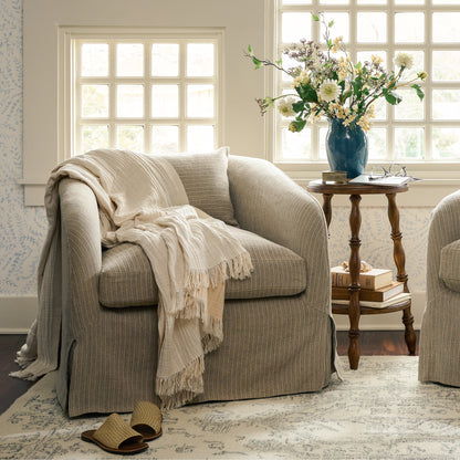 Lavinia Turned Leg Stool (tall) in a room