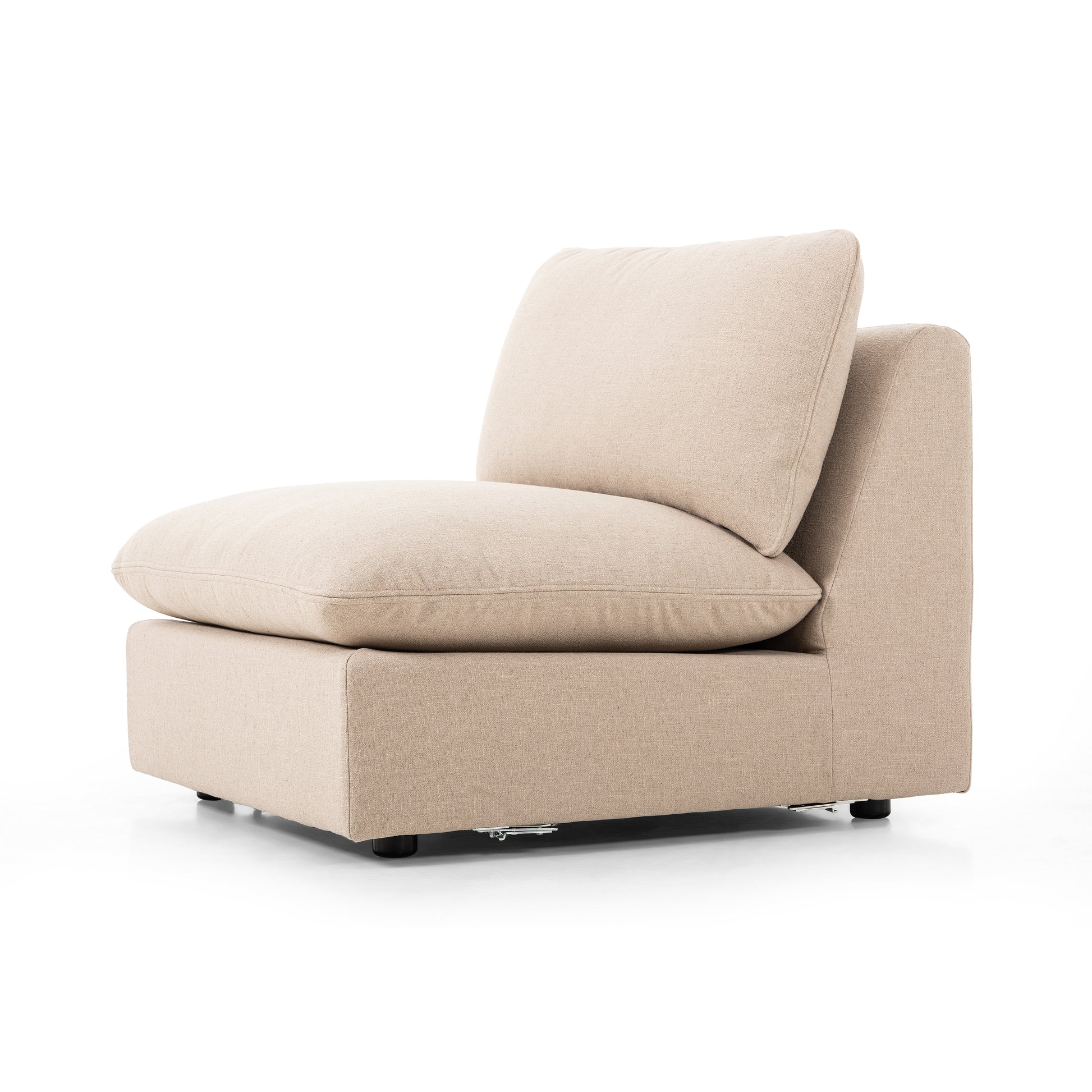 Taupe Armless Laura Sectional