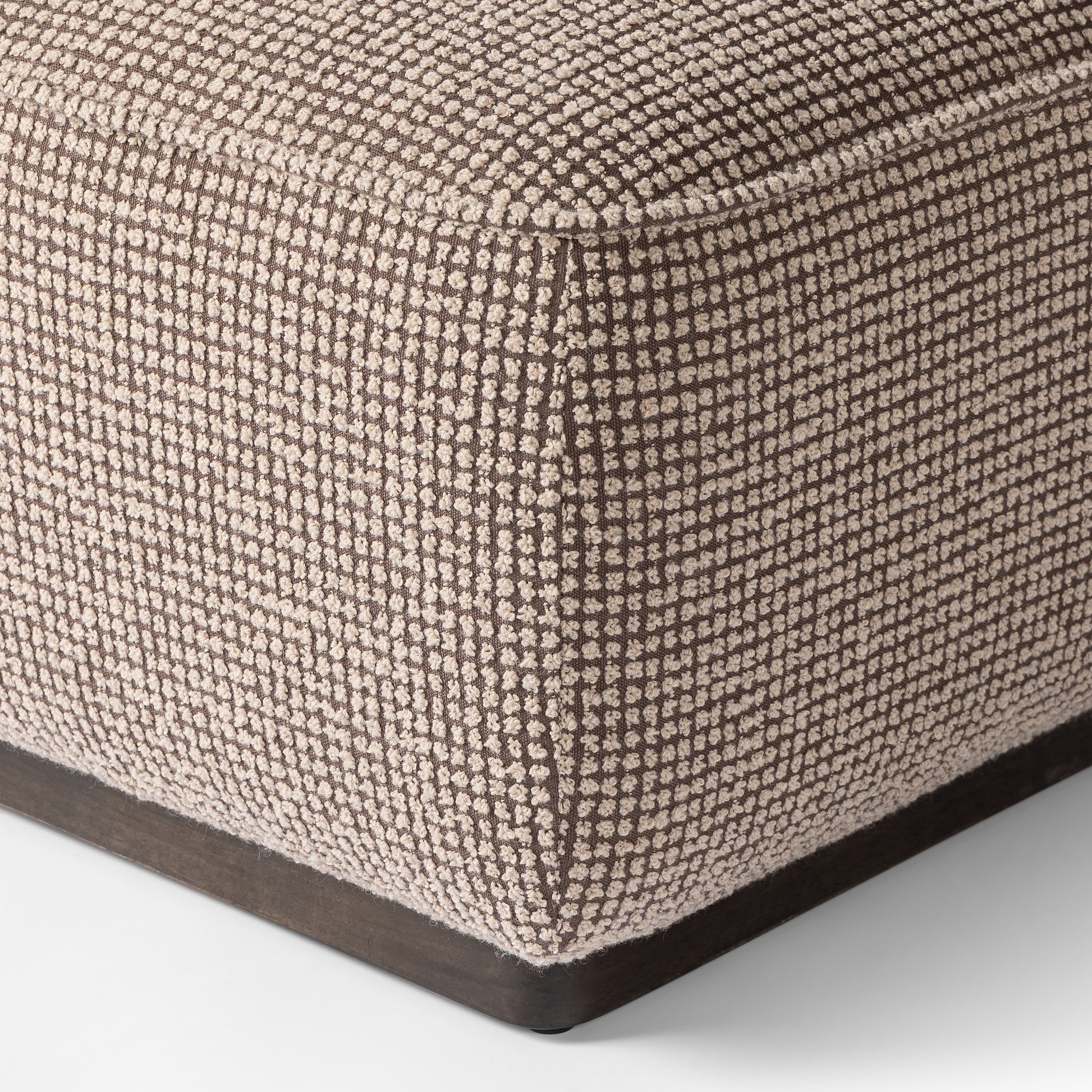 21" Porter Ottoman corner up close