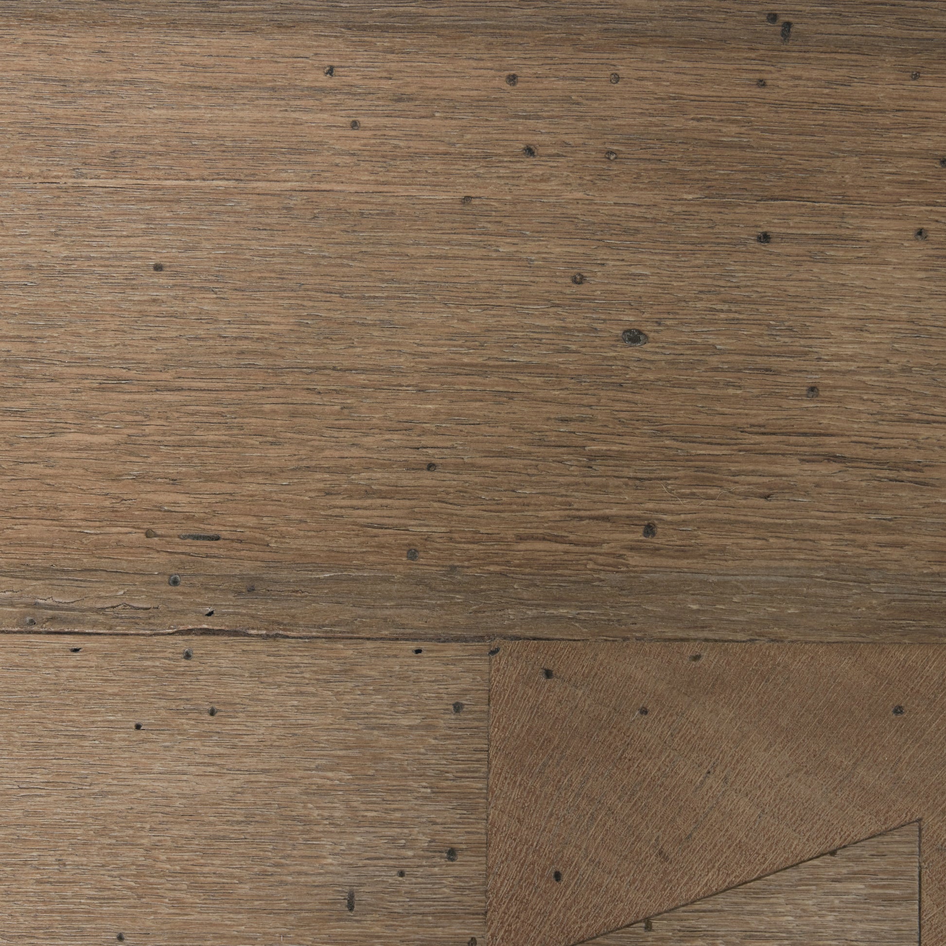 Powell Rectangular Coffee Table in Rustic Oak color wood grain up close