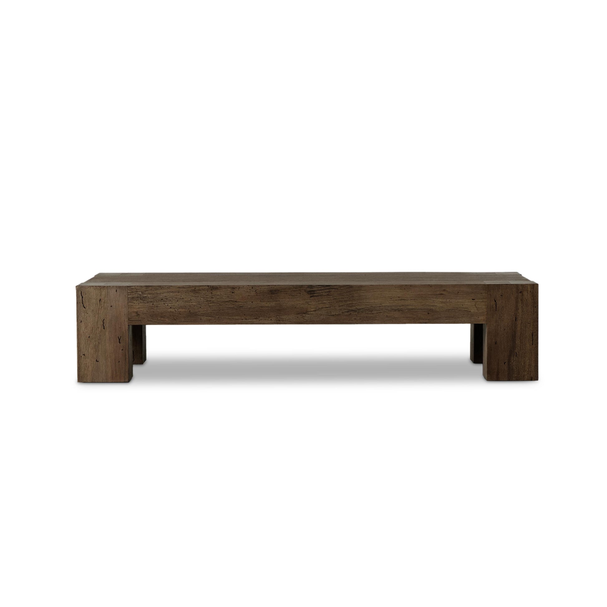Powell Rectangular Coffee Table in ebony oak front view