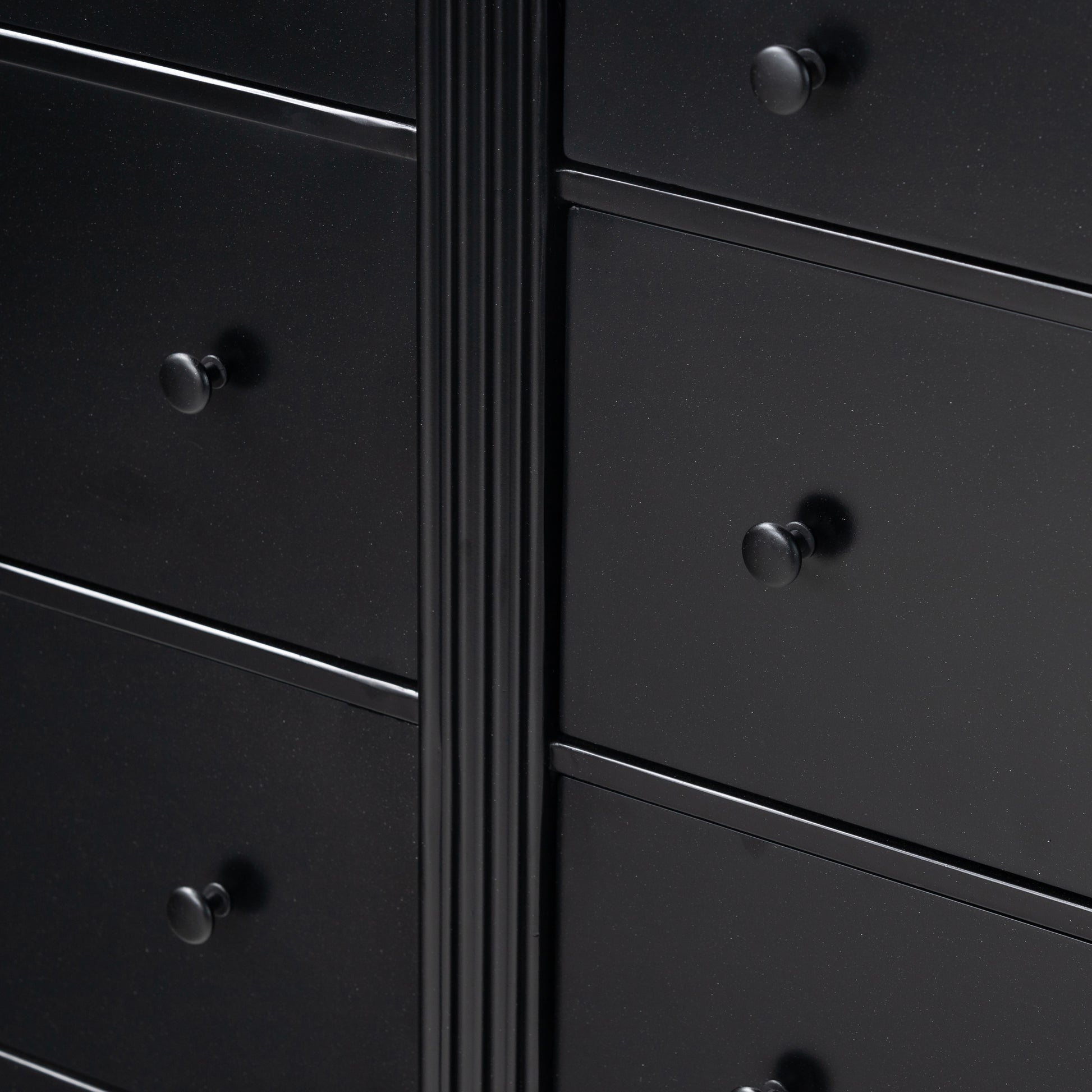 tall black dresser Modern Wood with 5 Drawers Waterproof Wood Atten 3-Drawer Tall Dresser