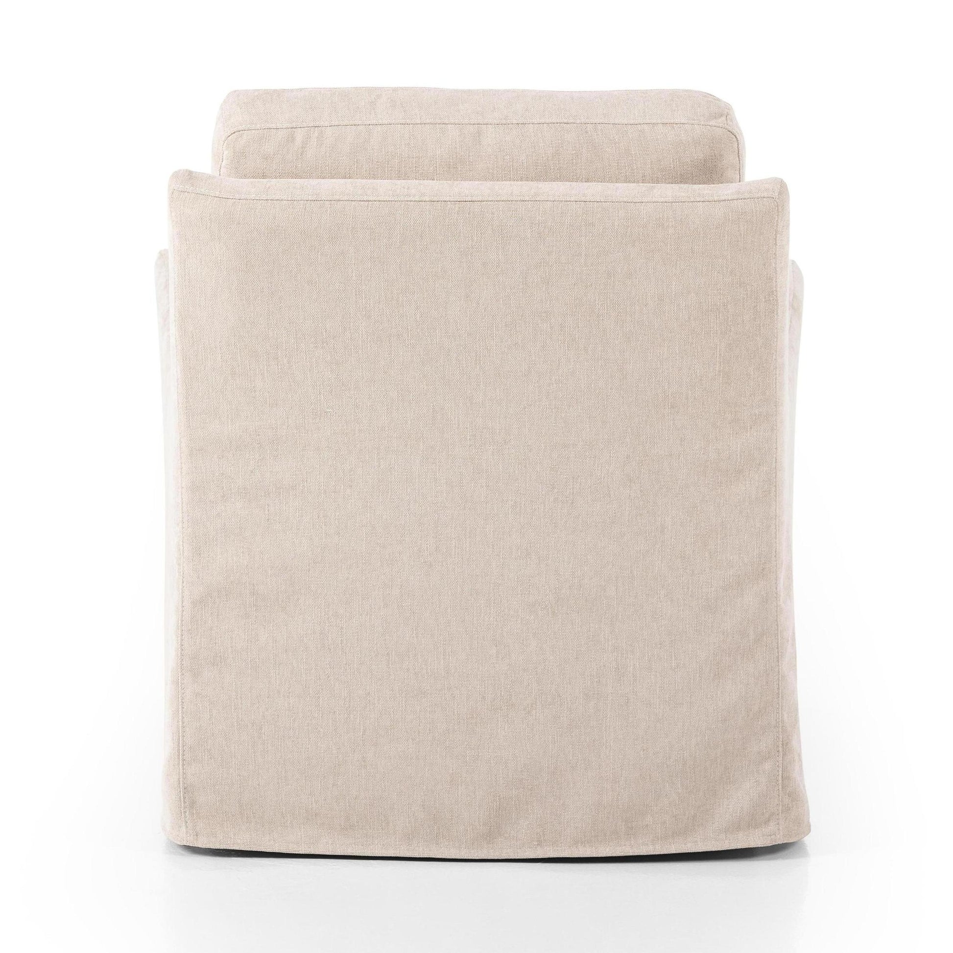 Sabine Slipcover Swivel Chair - shell - back view