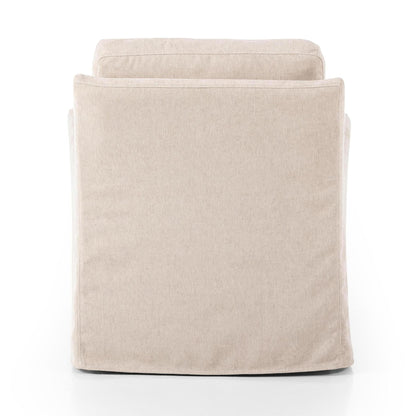 Sabine Slipcover Swivel Chair - shell - back view