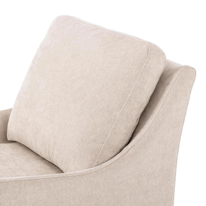Sabine Slipcover Swivel Chair - shell - close up of back cushion