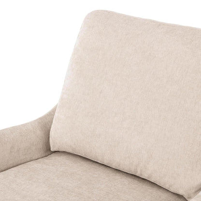 Sabine Slipcover Swivel Chair - shell - close up of backrest of chair