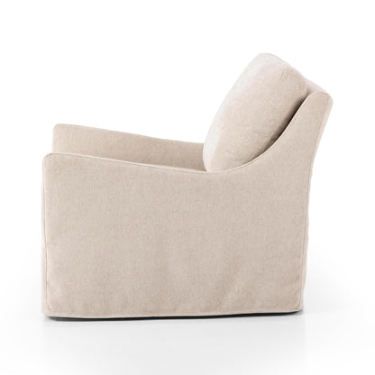 Sabine Slipcover Swivel Chair - shell - side view